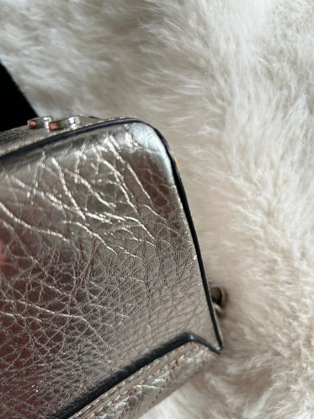 3/$20 Zara Metallic Silver Camera Bag